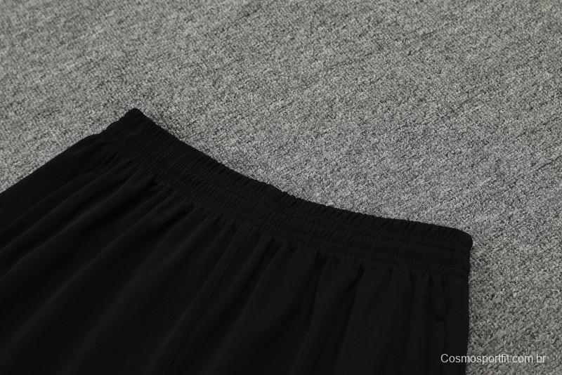 24/25 Manchester United Black Vest Jeresy+Shorts