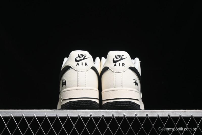 Nike Air Force 1 '07 Low Stussy Collaboration - Black Sail Metallic Silver - XZ3328-506