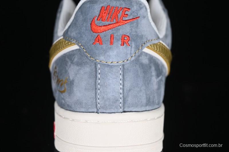 Nike Air Force 1 '07 Low Year of the Snake Limited Edition Golden Snake Scale Low-Top Casual Sneakers - XZ2025-688